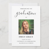 Faire-part Diplôme de doctorat université supérieure 2 photo (Dos)