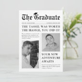 Faire-part Diplôme de journalisme de style ancien (Debout devant)