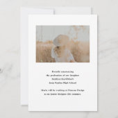 Faire-part Diplôme de la photographie de script moderne (Dos)