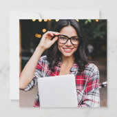 Faire-part Diplômé de la promotion élégante en or Script Grad (Dos)