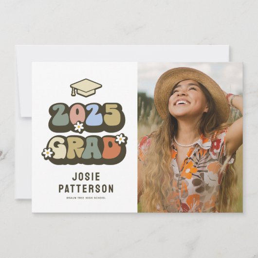 Faire-part Diplômé de la Retro Photo (Devant)