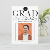 Faire-part Diplôme de la typographie de grad moderne (Debout devant)