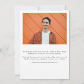 Faire-part Diplôme de la typographie de grad moderne (Dos)