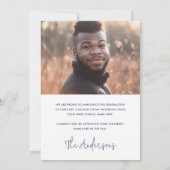 Faire-part Diplômé de l'année de graduation moderne (Dos)