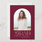 Faire-part Diplôme de l'arc de photo géométrique bordeaux mod (Devant)