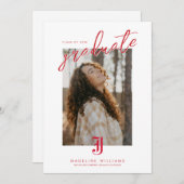 Faire-part Diplômé de l'Université d'État de Jacksonville (Devant / Derrière)