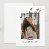 Faire-part Diplômé de l'Université d'État de Jacksonville (Devant / Derrière)