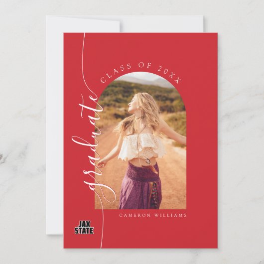 Faire-part Diplômé de l'Université d'État de Jacksonville (Devant)