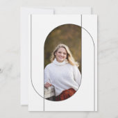 Faire-part Diplômé de l'université deux photo noir blanc (Dos)