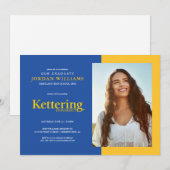 Faire-part Diplômé de l'Université Kettering (Devant / Derrière)