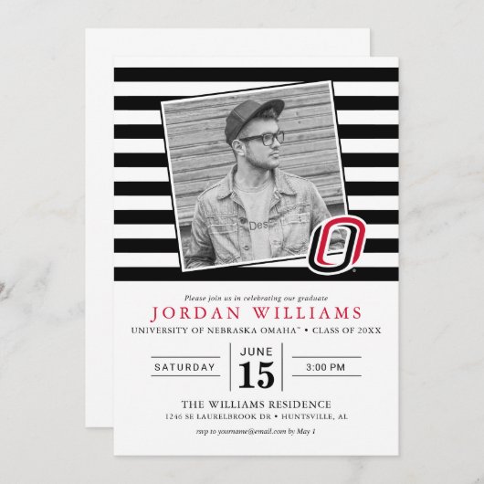 Faire-part Diplômé de l'UNO Mavericks (Devant / Derrière)