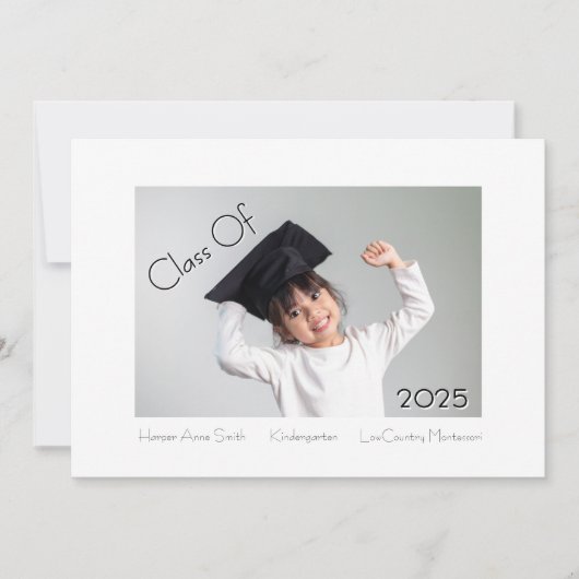 Faire-part Diplôme de maternelle classique et moderne (Devant)