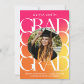 Faire-part Diplôme de photo coloré moderne (Devant)