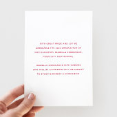 Faire-part Diplôme de photo de script magenta élégant moderne