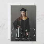 Faire-part Diplôme de photo du lycée moderne modifiable (Devant)