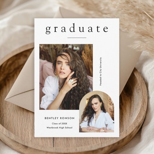 Faire-part Diplôme de photo simple moderne 2 