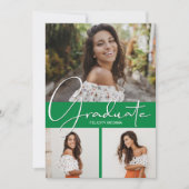 Faire-part Diplôme de photo verte (Devant)