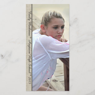 Faire-part Diplôme de photo verticale avec une finition en li