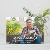 Faire-part Diplôme de photographie de script manuscrit (Debout devant)