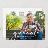 Faire-part Diplôme de photographie de script manuscrit (Devant / Derrière)