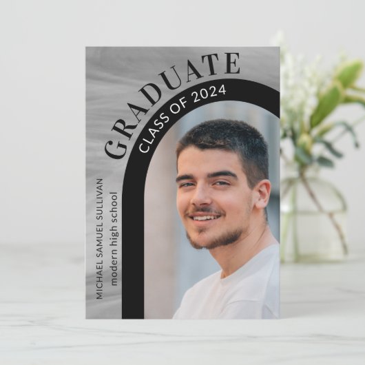 Faire-part Diplôme de photographie du lycée moderne (Debout devant)