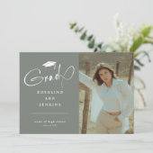 Faire-part Diplôme de photographie moderne (Debout devant)