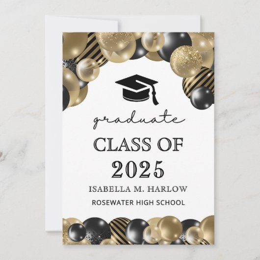 Faire-part Diplômé de script moderne (Devant)