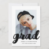 Faire-part Diplôme de script photo moderne (Devant)