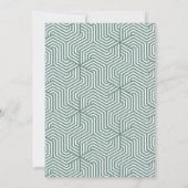Faire-part Diplôme de script vert de la sauge de photo géomét (Dos)