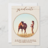 Faire-part Diplôme de style occidental rustique marron corde  (Dos)
