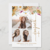 Faire-part Diplôme de tournesol (Devant)