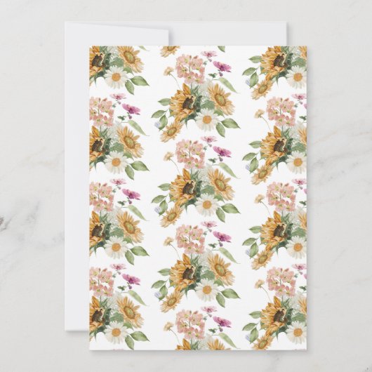 Faire-part Diplôme de tournesol (Dos)