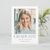 Faire-part Diplôme d'études secondaires simples (Debout devant)