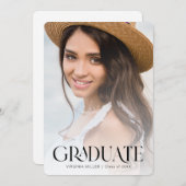 Faire-part Diplôme d'études supérieures en typographie modern (Devant / Derrière)