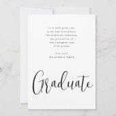 Faire-part Diplôme d'études supérieures personnalisable (Dos)