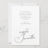 Faire-part Diplôme d'études supérieures personnalisable (Dos)