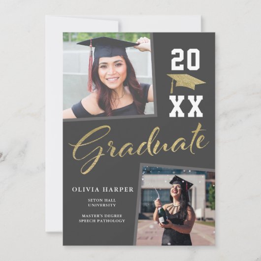 Faire-part diplômé distingué (Devant)