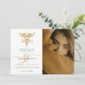 Faire-part Diplôme d'or de l'infirmière photo moderne (Debout devant)