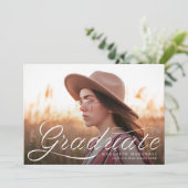 Faire-part Diplômé du Ruban Classic Photo Graduate (Debout devant)