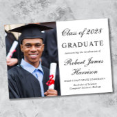 Faire-part Diplôme Élégant du Collège Photo