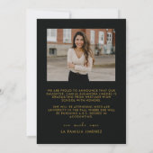 FAIRE-PART DIPLÔMÉ EN CALLIGRAPHIE DE SCRIPT MODERNE | DIPLÔM (Dos)