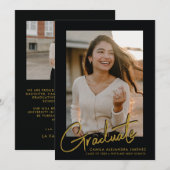 FAIRE-PART DIPLÔMÉ EN CALLIGRAPHIE DE SCRIPT MODERNE | DIPLÔM (Devant / Derrière)