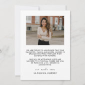 FAIRE-PART DIPLÔMÉ EN CALLIGRAPHIE DE SCRIPT MODERNE | DIPLÔM (Dos)