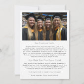 Faire-part Diplômé en lettres d'or (Dos)