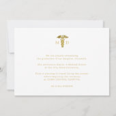 Faire-part Diplôme en médaillé d'or de l'école Médicale MD 20 (Dos)