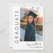 Faire-part Diplômé en photo (Devant)