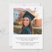 Faire-part Diplômé en photo (Dos)