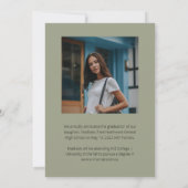 Faire-part Diplômé en Script Classy Deux Photo Sage Graduatio (Dos)