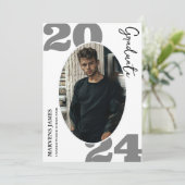 Faire-part Diplômé en Script moderne Diplôme en photo simple (Debout devant)