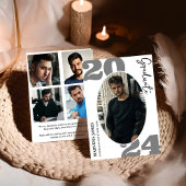 Faire-part Diplômé en Script moderne Diplôme en photo simple